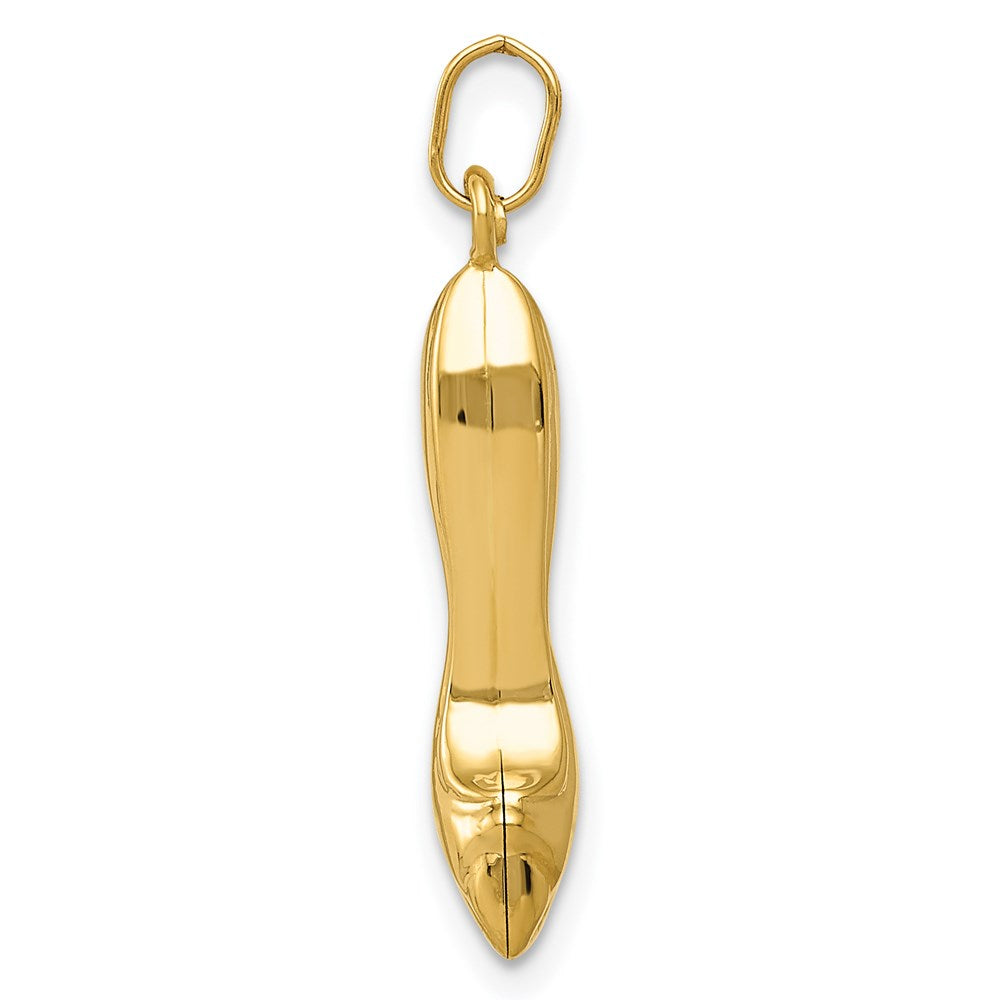14k Yellow Gold 14K  3D High Heel Shoe Charm