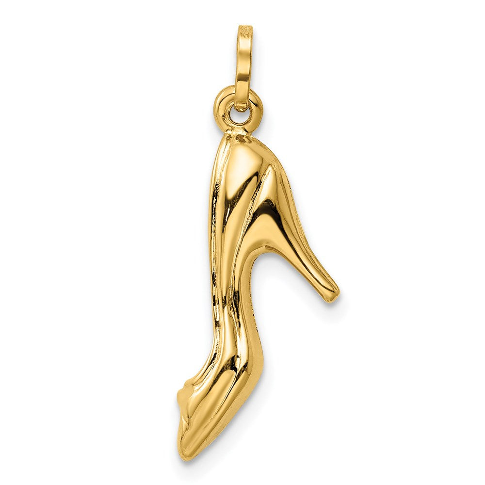 14k Yellow Gold 14K  3D High Heel Shoe Charm