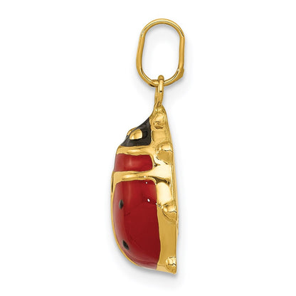 14k Yellow Gold 14k Enameled Ladybug Charm