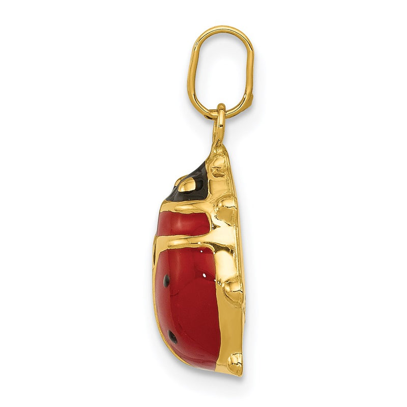 14k Yellow Gold 14k Enameled Ladybug Charm
