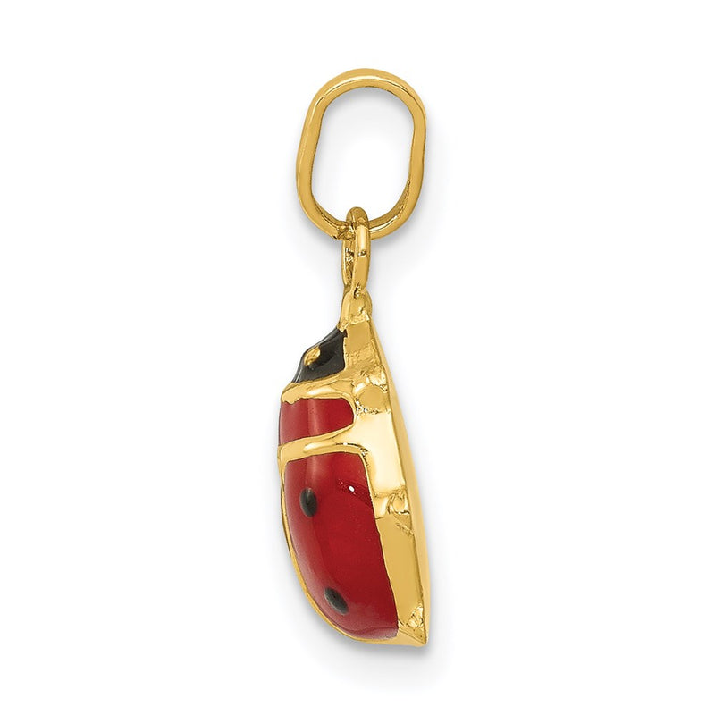14k Yellow Gold 14k Red Enameled Ladybug Charm