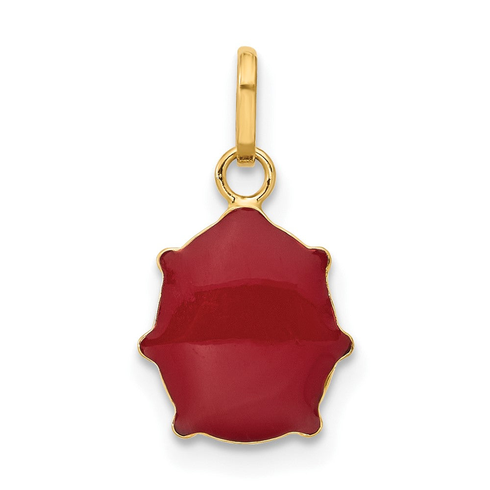 14k Yellow Gold 14k Red Enameled Ladybug Charm