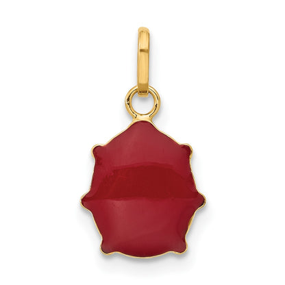 14k Yellow Gold 14k Red Enameled Ladybug Charm