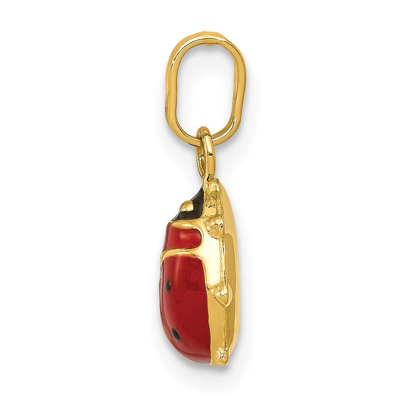 14k Yellow Gold 14k Enameled Ladybug Charm