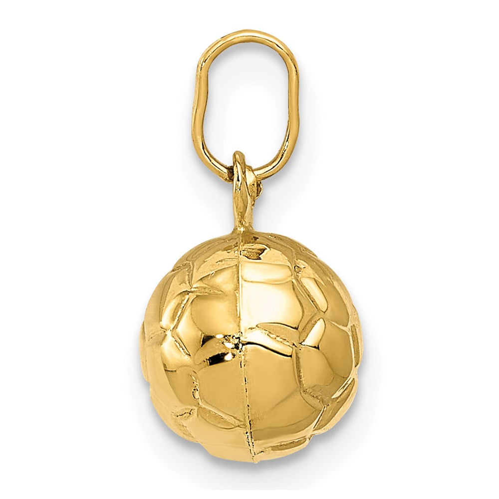 14k Yellow Gold 14k 3-D Soccer Ball Charm