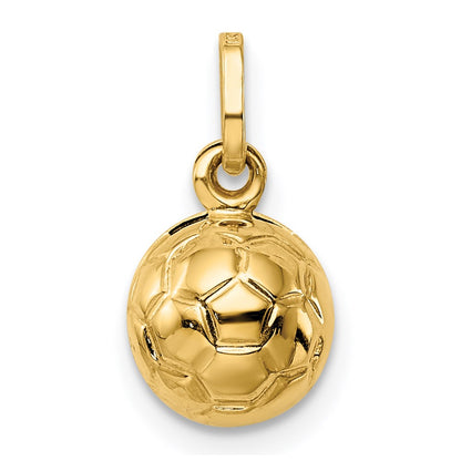 14k Yellow Gold 14k 3-D Soccer Ball Charm