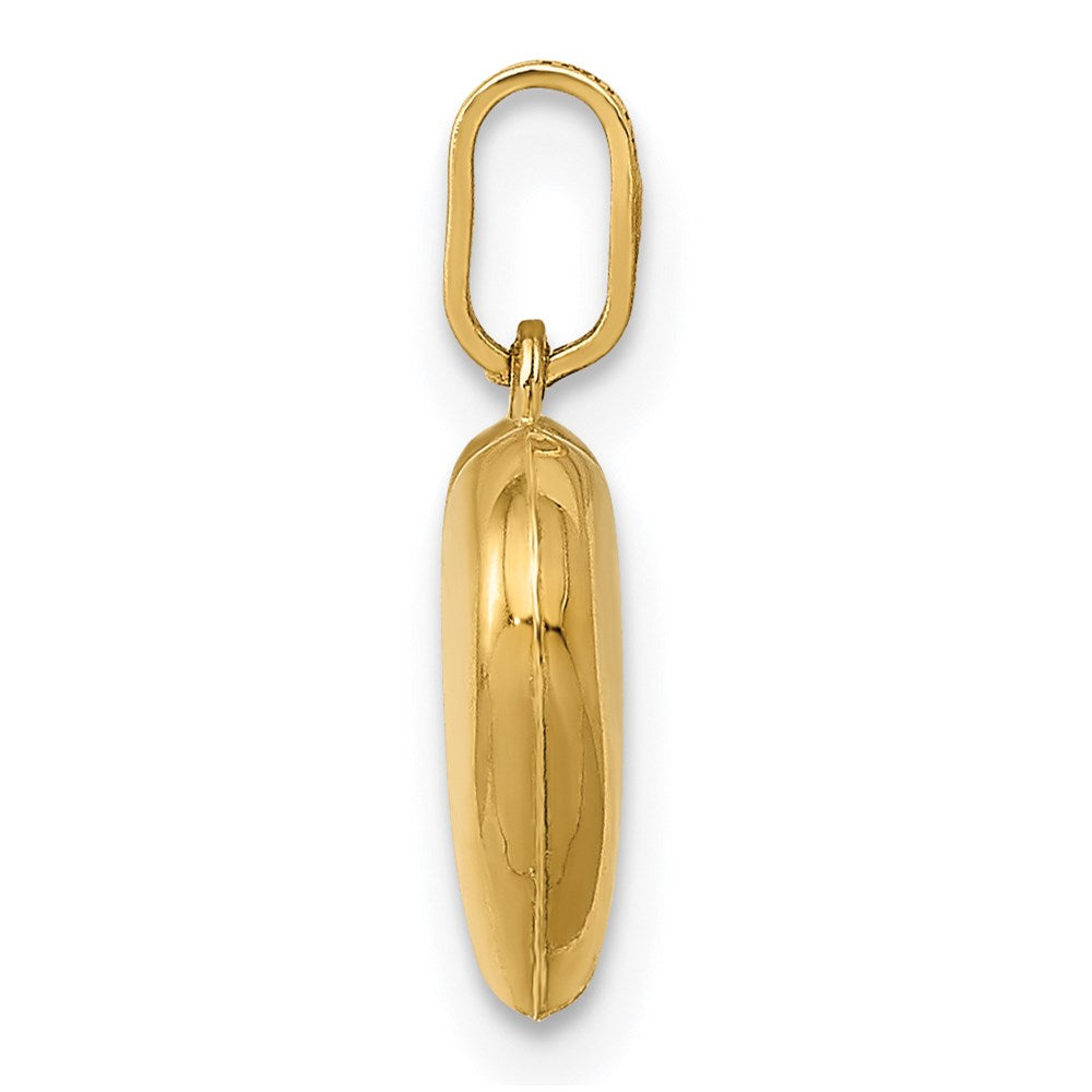 14k Yellow Gold 14K Polished 3-D Puffed Heart Pendant