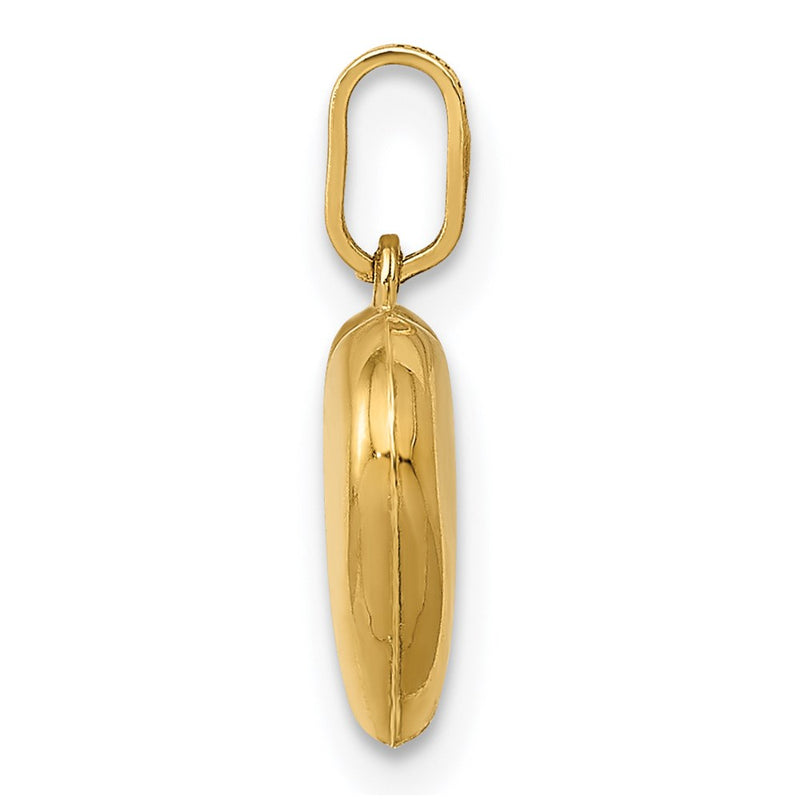 14k Yellow Gold 14K Polished 3-D Puffed Heart Pendant