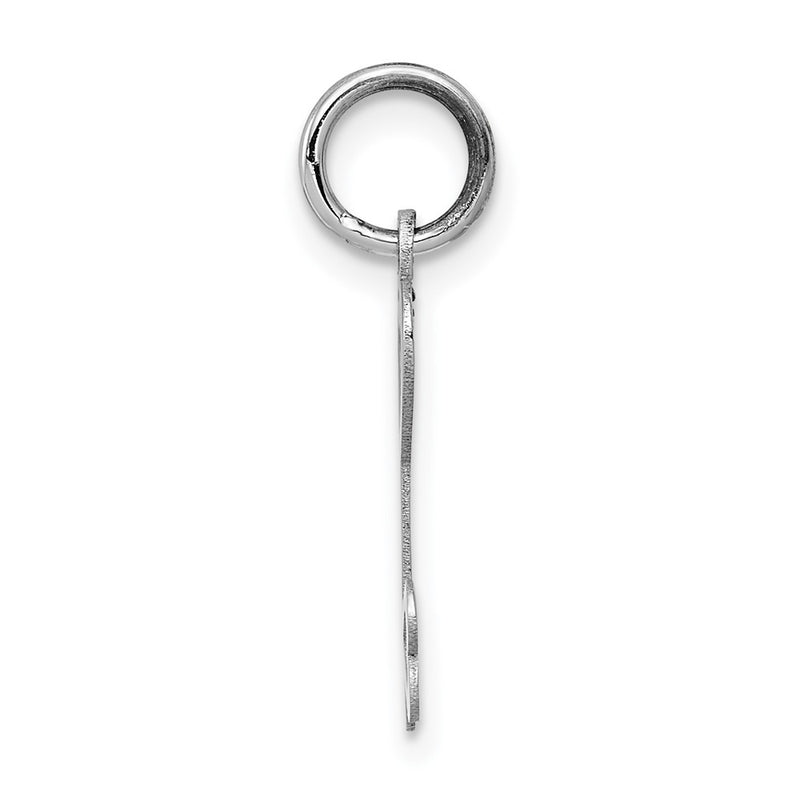 14k White Gold 14k White Gold Heart-Shaped Key and Lock Charm