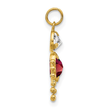 14k Yellow Gold 14k January Boy Birthstone Charm