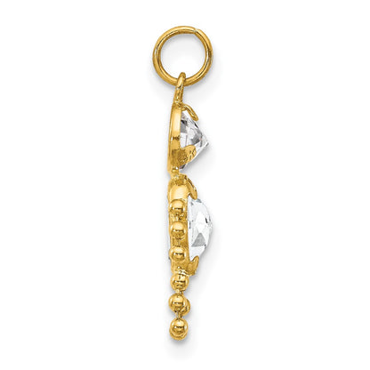 14k Yellow Gold 14k April Boy Birthstone Charm