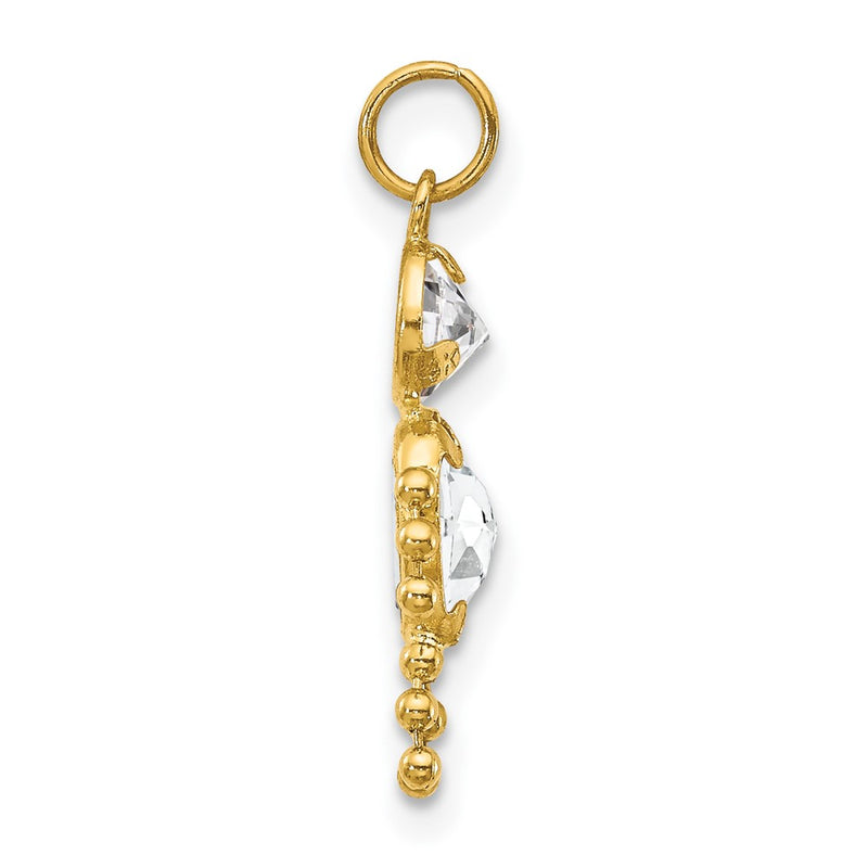 14k Yellow Gold 14k April Boy Birthstone Charm