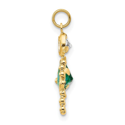 14k Yellow Gold 14k May Girl Birthstone Charm