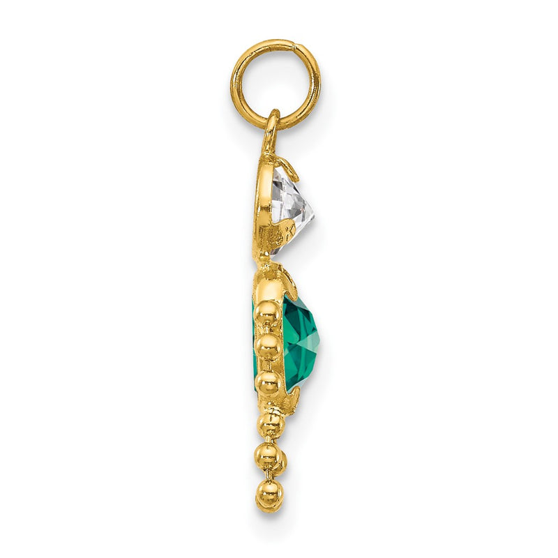 14k Yellow Gold 14k May Boy Birthstone Charm