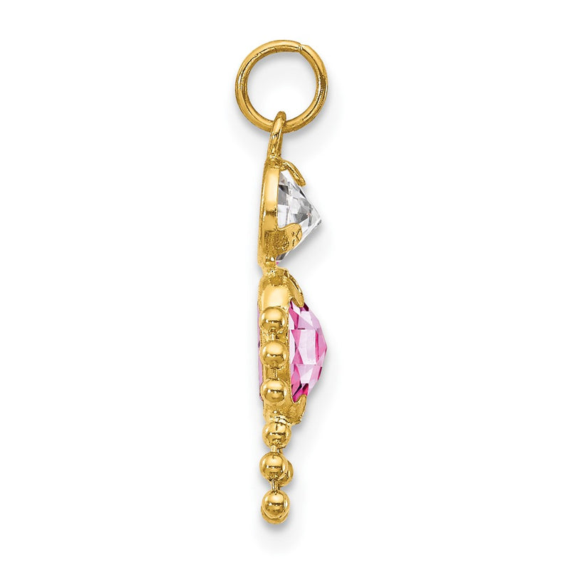 14k Yellow Gold 14k June Boy Birthstone Charm