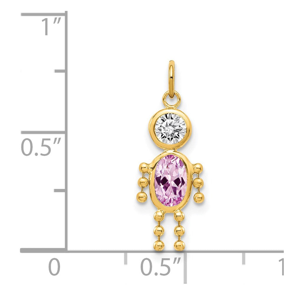14k Yellow Gold 14k June Boy Birthstone Charm