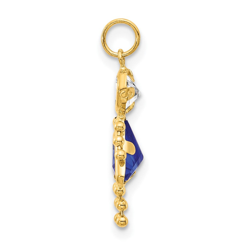 14k Yellow Gold 14k September Girl Birthstone Charm