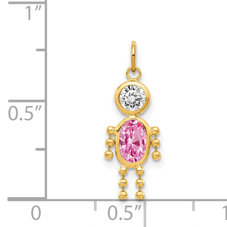 14k Yellow Gold 14k October Boy Birthstone Charm