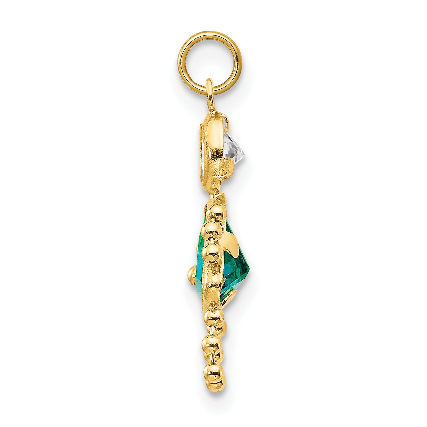 14k Yellow Gold 14k December Girl Birthstone Charm