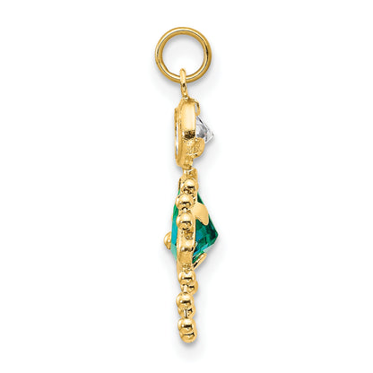 14k Yellow Gold 14k December Girl Birthstone Charm