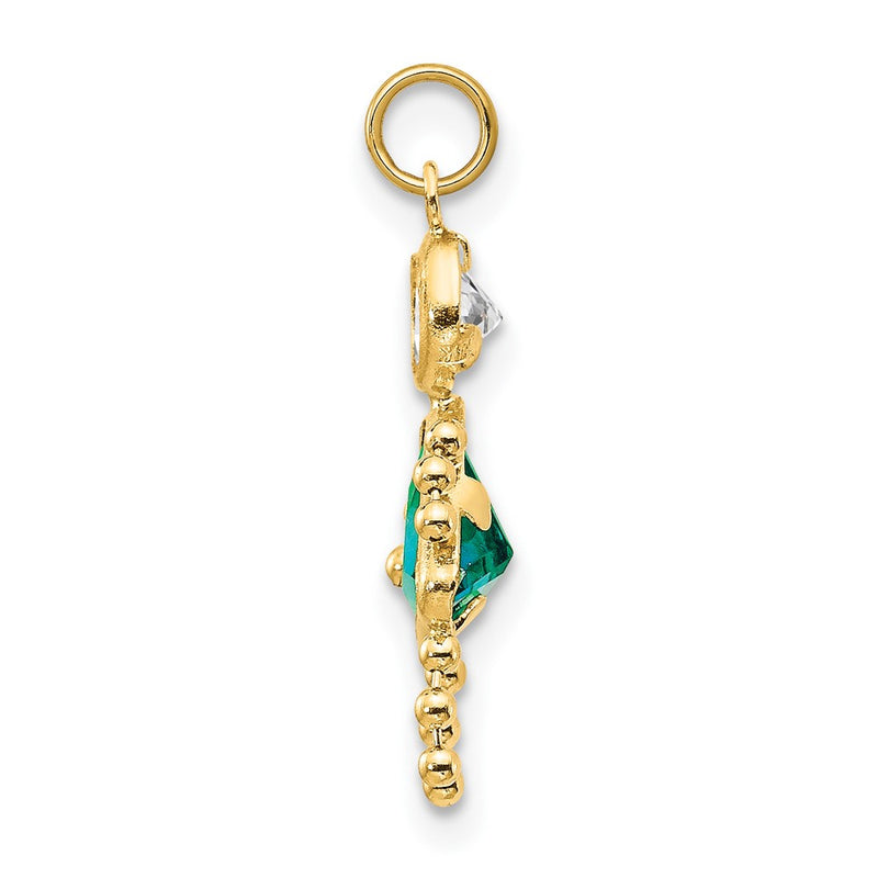 14k Yellow Gold 14k December Girl Birthstone Charm