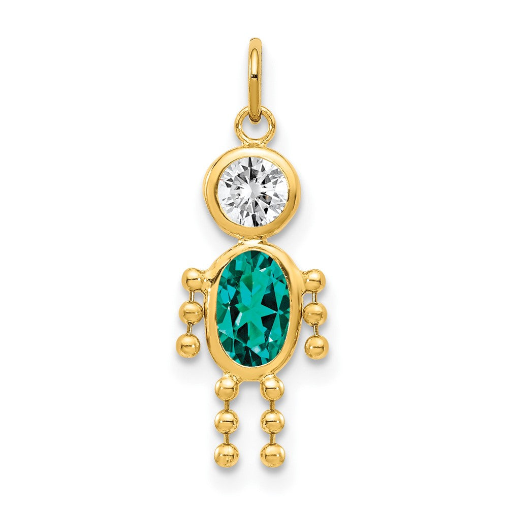 14k Yellow Gold 14k December Boy Birthstone Charm