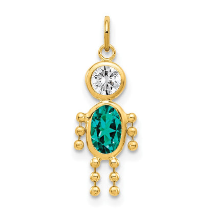 14k Yellow Gold 14k December Boy Birthstone Charm