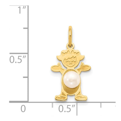 14k Yellow Gold 14K Girl 4mm FW Cultured Pearl-June