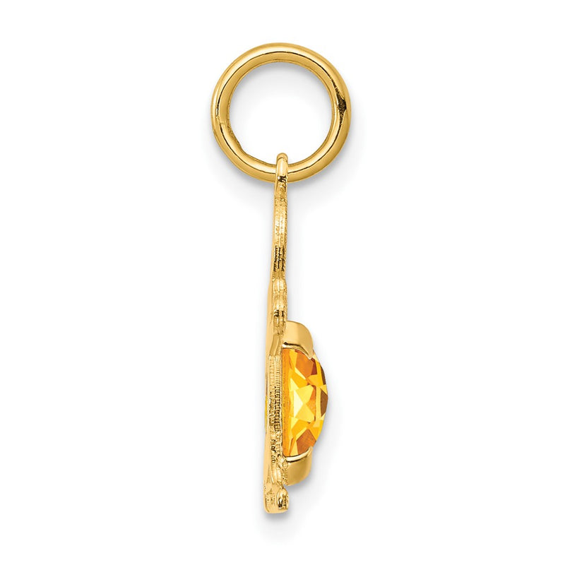 14k Yellow Gold 14K Boy 6x4 Oval Genuine Citrine-November