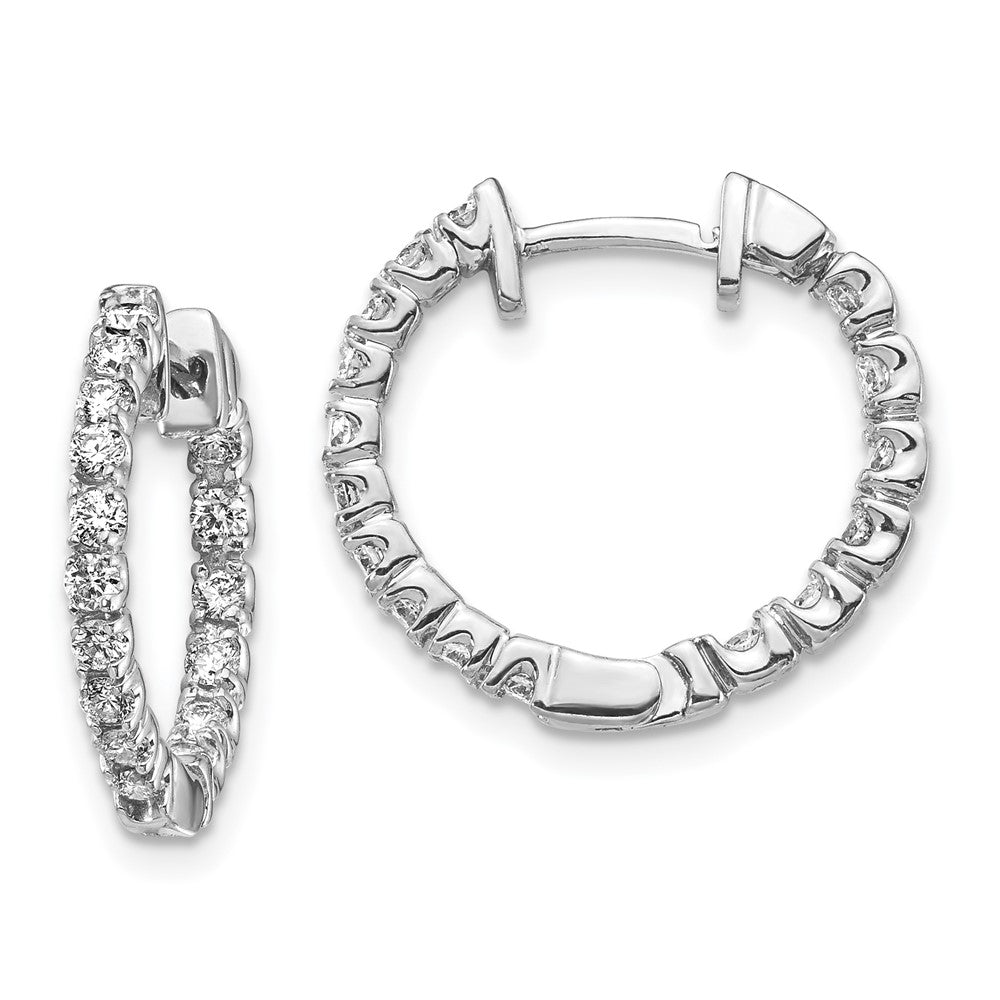 14k White Gold VS Real Diamond Earring
