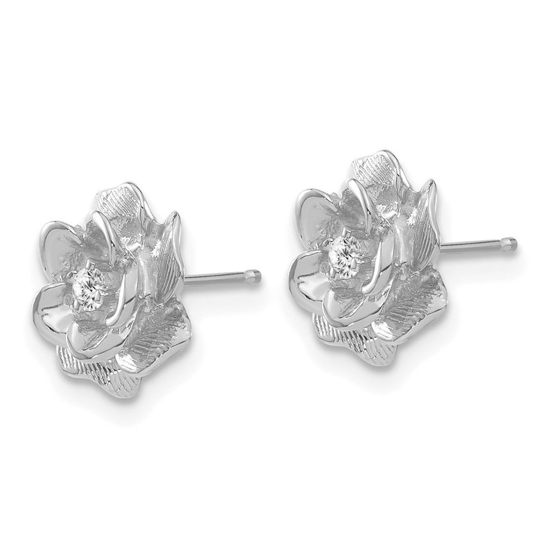 14k White Gold VS Real Diamond Earrings