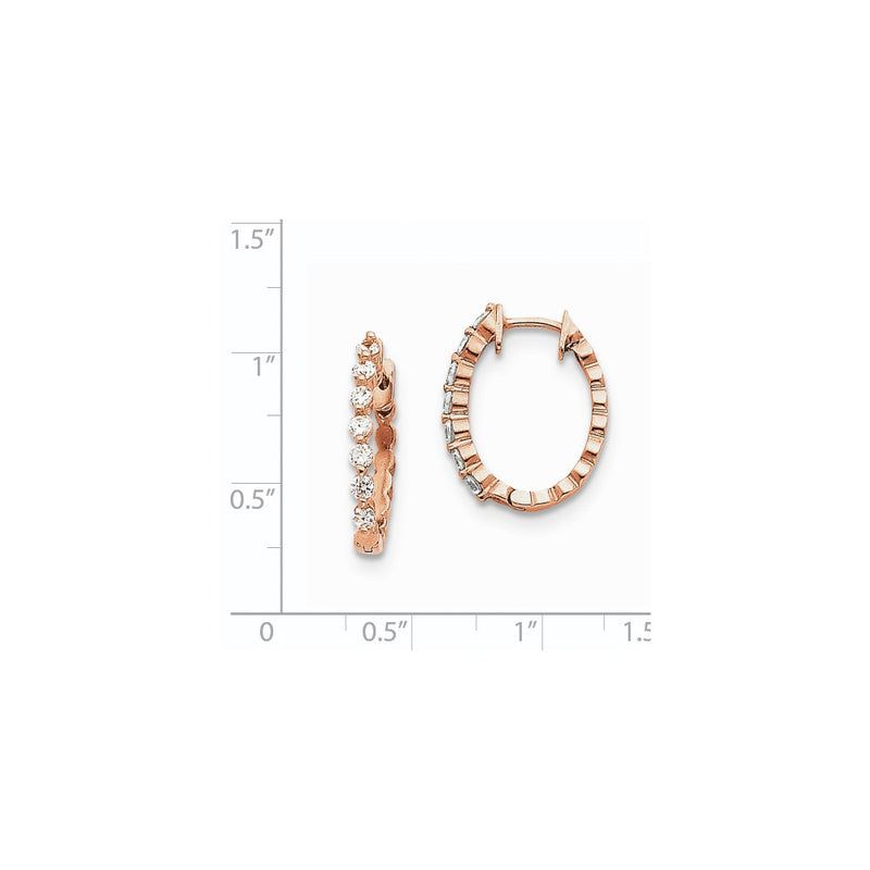 14k Rose Gold VS Real Diamond Earring
