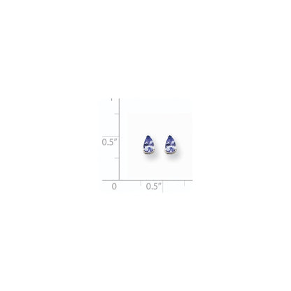 14K White Gold Tanzanite Earrings