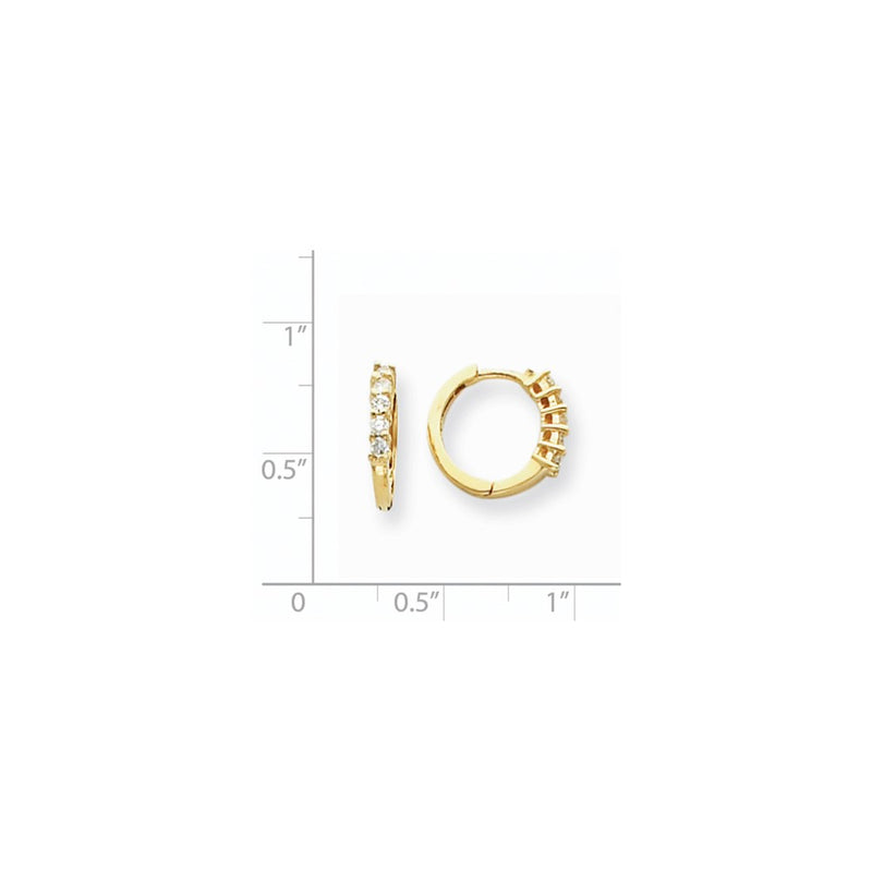 14k Yellow Gold VS Real Diamond hinged hoop Earringss