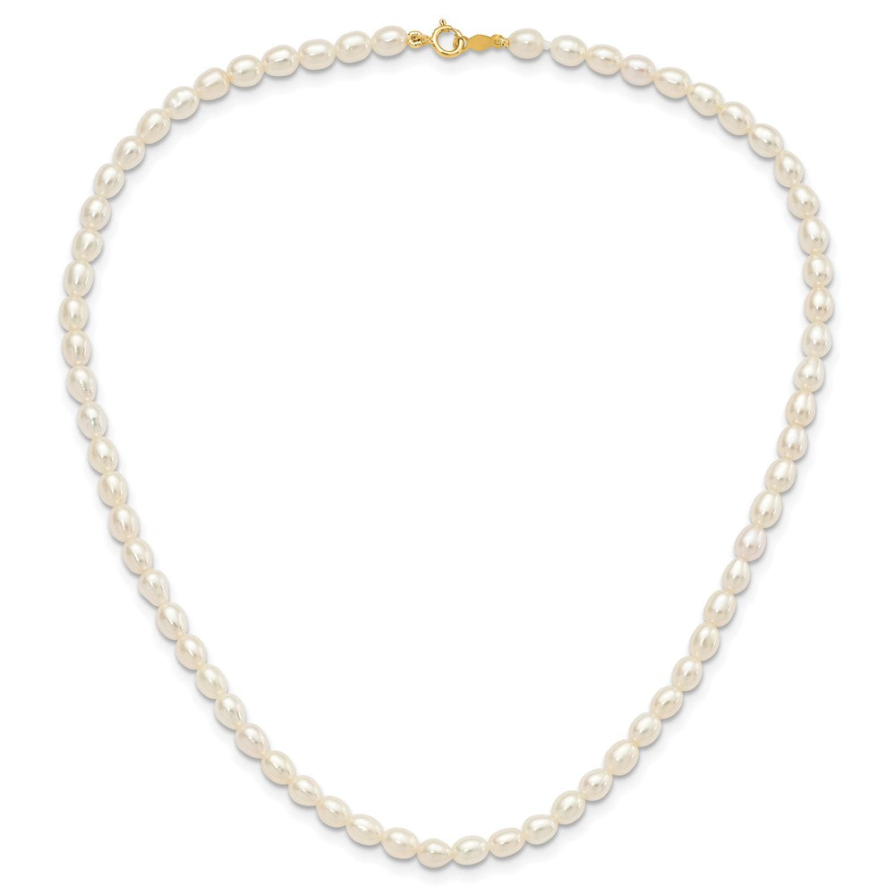 14K Yellow Gold White Freshwater Cultured Pearl 14 In. Necklace, 5 In. Bracelet & Earring Set