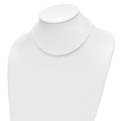 14K Yellow Gold 4-5mm Freshwater Cultured Pearl 5 w/1 Ext Bracelet 14 w/1 Ext Neck Earring Set
