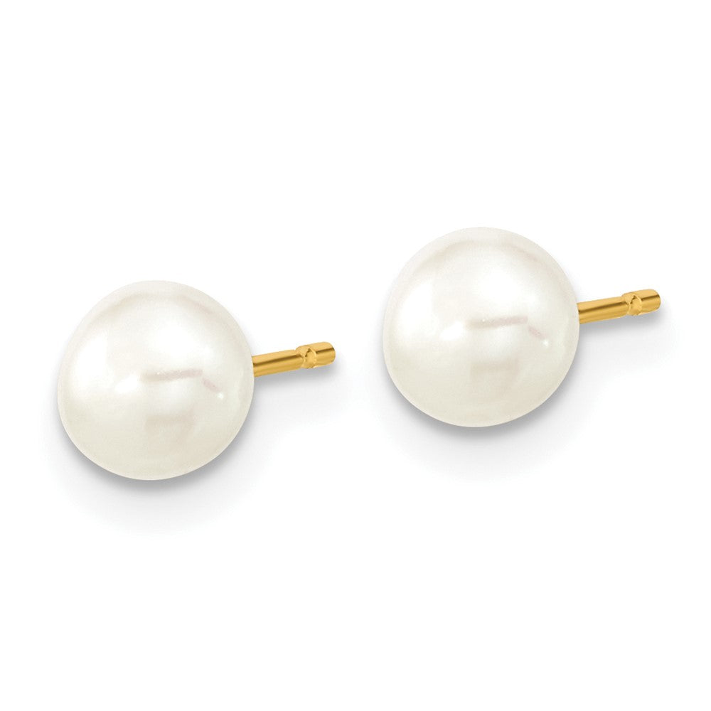 14K Yellow Gold 5-6mm Freshwater Cultured Pearl 5in Bracelet, 14in Necklace & Earring Set