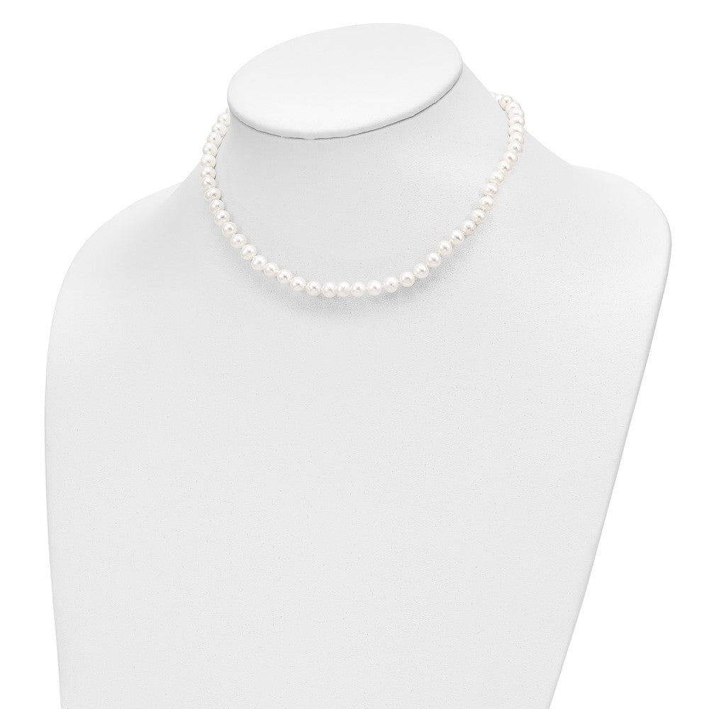 14K Yellow Gold 5-6mm Freshwater Cultured Pearl 5in Bracelet, 14in Necklace & Earring Set