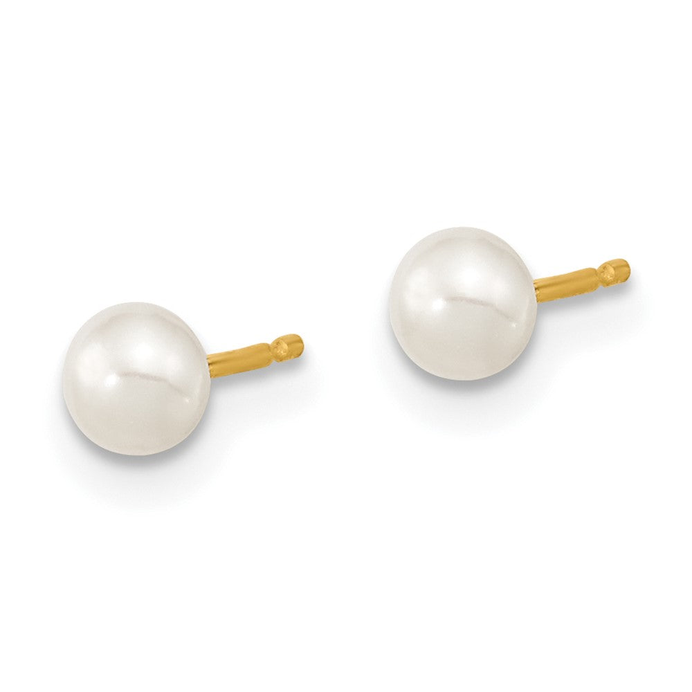 14K Yellow Gold 3-4mm Freshwater Cultured Pearl 14in Necklace, 5in. Bracelet & Earring Set