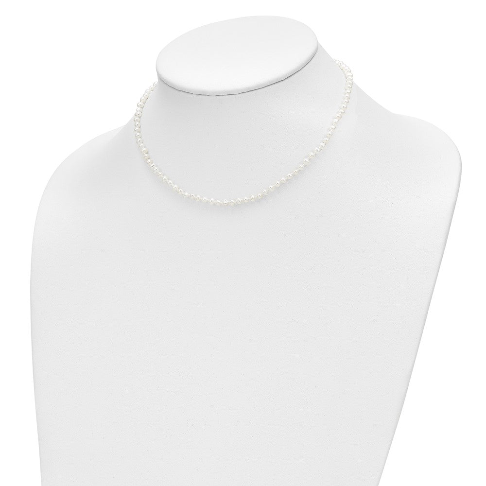 14K Yellow Gold 3-4mm Freshwater Cultured Pearl 14in Necklace, 5in. Bracelet & Earring Set
