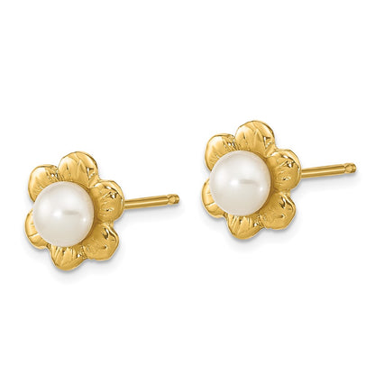 14k-yellow-gold-3-4mm-white-button-freshwater-cultured-pearl-flower-post-earrings-xf617e