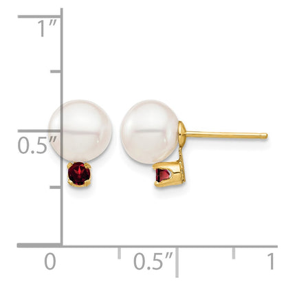 14k-yellow-gold-7-75mm-white-round-freshwater-cultured-pearl-and-18ga-garnet-post-earrings-xf753e-ga