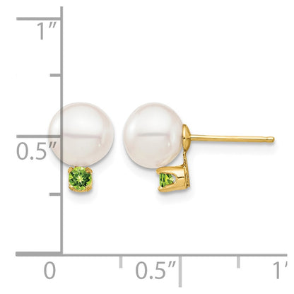 14k-yellow-gold-7-75mm-white-round-freshwater-cultured-pearl-and-14pe-peridot-post-earrings-xf753e-pe