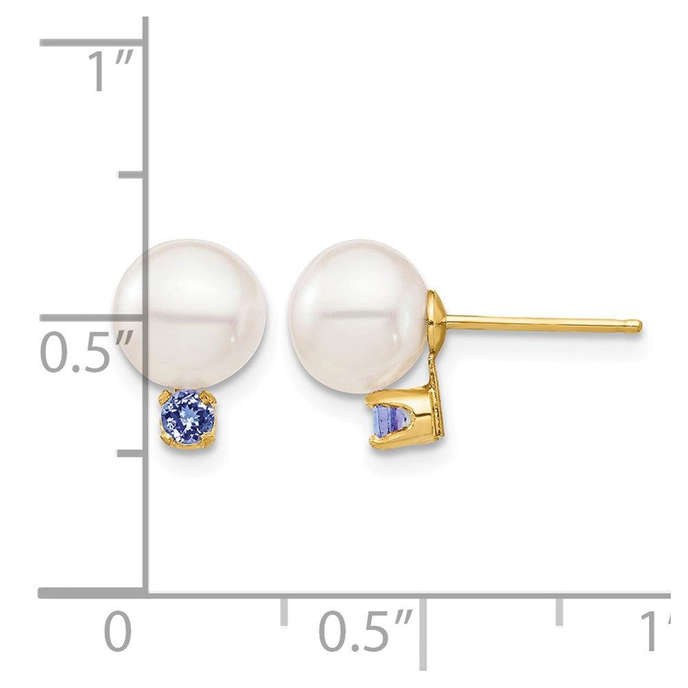14k-yellow-gold-7-75mm-white-round-freshwater-cultured-pearl-and-14tz-tanzanite-post-earrings-xf753e-tz