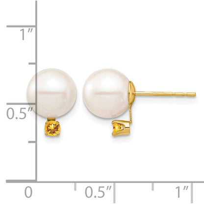 14k-yellow-gold-8-85mm-white-round-freshwater-cultured-pearl-and-14ci-citrine-post-earrings-xf754e-ci