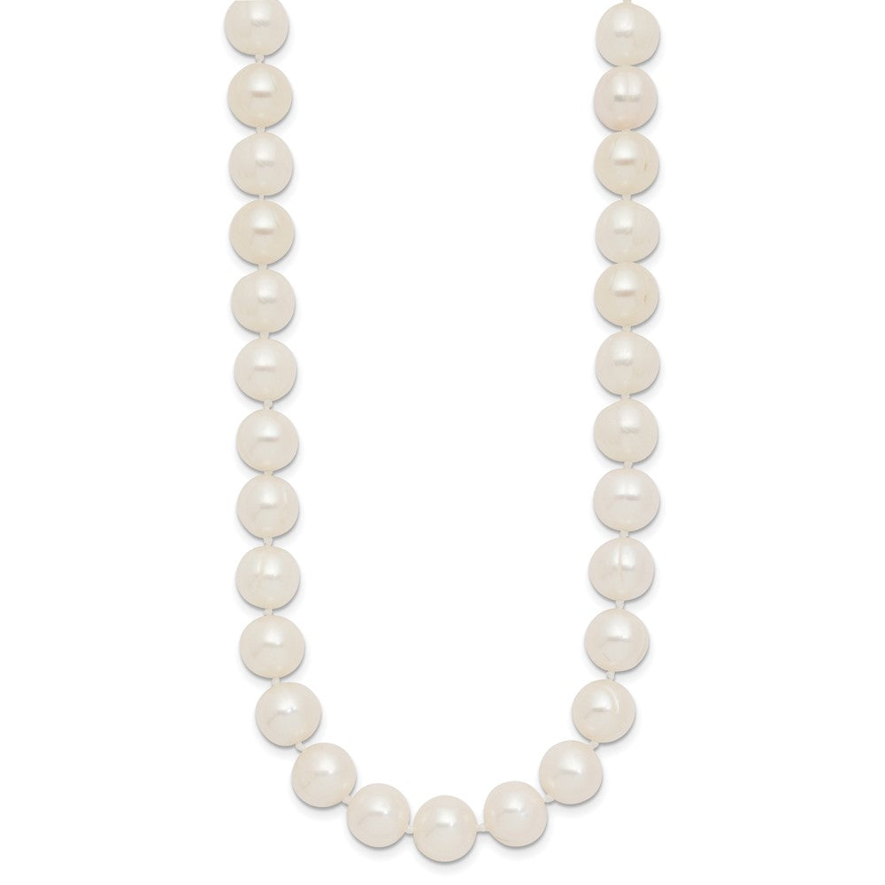 14K Yellow Gold 9-10mm Near Rnd White Freshwater Cultured Pearl 18in Necklace