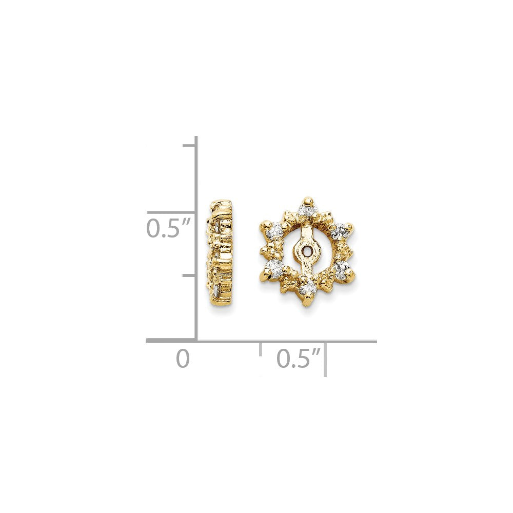 14k AAA Diamond earring jacket