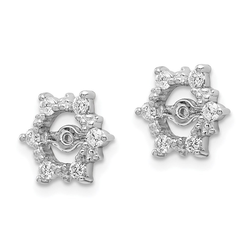 14k White Gold VS Diamond earring jacket
