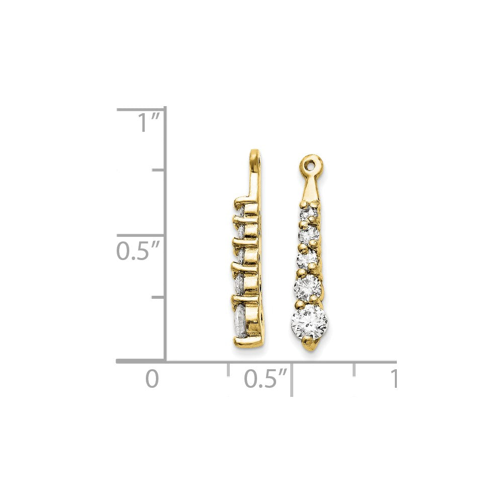 14k AAA Diamond earring jacket