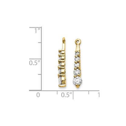 14k AAA Diamond earring jacket